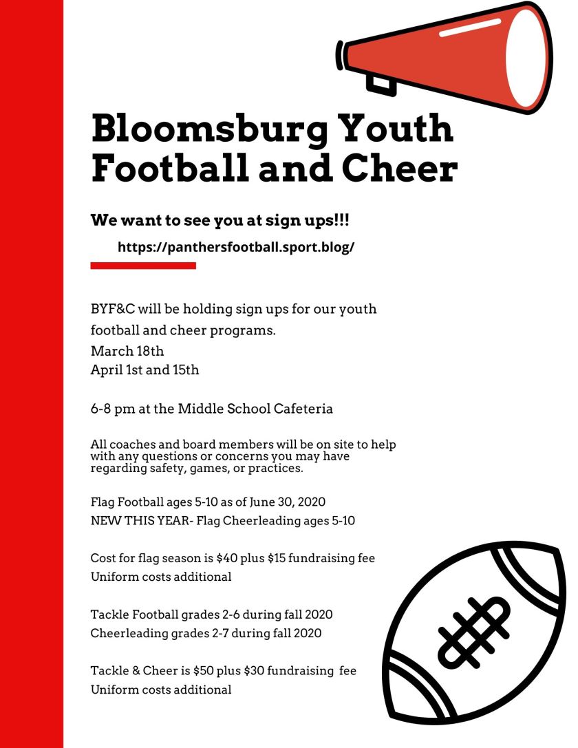 Bloomsburg Youth Football and Cheer